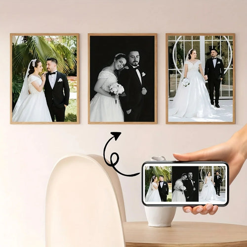 3pcs/set Custom Canvas Printing Personalized Photo Suitable for Family Life Pets Scenery Couple Weddings Home Decor Poster Gifts
